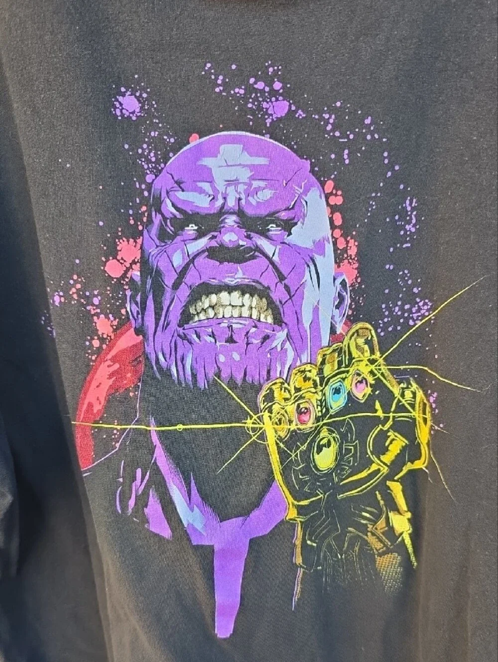 Marvel Avengers Graphic Tee - Black with Purple & Gold Accents